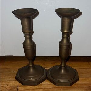 Brass vintage candle sticks